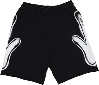 Disclaimer Side Logo Short - Heren - Korte Broeken - Zwart - M - Katoen - Korte Broeken