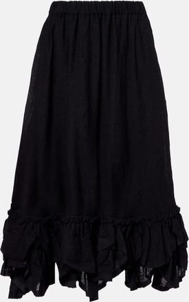 Comme Des Garçons Gonna midi in misto lana