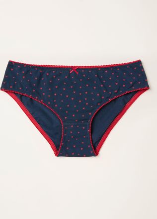 Fat Face FatFace Navy Heart Print Classic Knickers