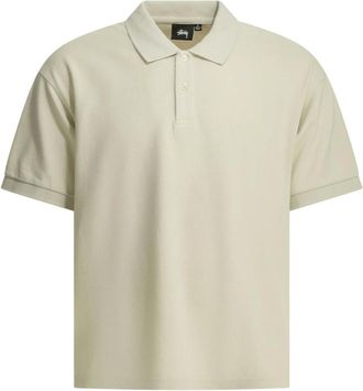 St&uuml;ssy Classic Pique Polo - - Tops - Uomo - Bianco - M