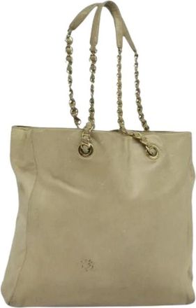 Prada Pre-owned Vintage Tote Bag - Dames - Vintage Shopper - Beige - ONE Size - Leer - Vintage