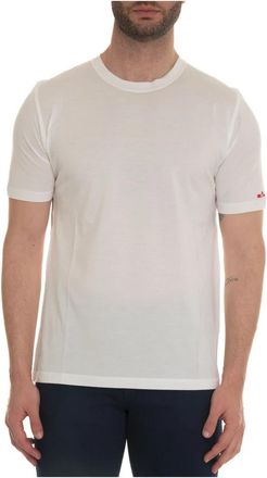 Kiton Katoenen Logo T-shirt- Regular Fit - Heren - T-shirts - Wit - M - Katoen - Tops
