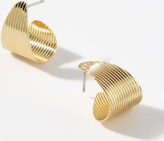 Simons Womens Groove curved earrings