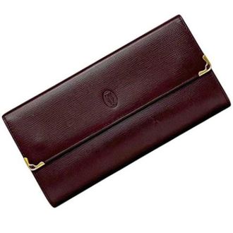 Cartier Pre-owned Wallets, female, Red, Size: ONE SIZE Pre-owned Long wallet (tri-fold)