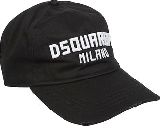 Dsquared2 Baseball Cap - Heren - Petten - Zwart - ONE Size - Katoen - Accessoires
