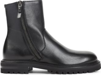 Giorgio Armani Black Leather Boots-Uomo