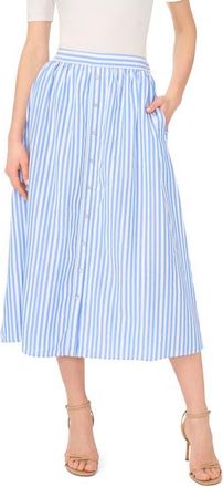 Vince Camuto Stripe Midi Skirt in Blue Cloud at Nordstrom, Size X-Large P