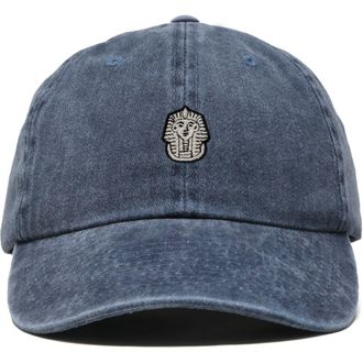 Dalix Pharaoh Dad Cap in Washed Navy Blue at Nordstrom