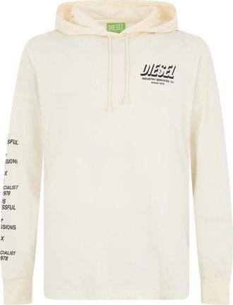 Diesel Felpa neutra con logo - - Sweatshirts & Hoodies - Uomo - Beige - M