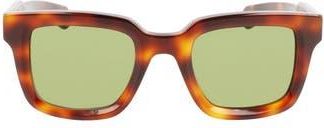 Ferragamo 48mm Small Rectangular Sunglasses in Tortoise at Nordstrom Rack