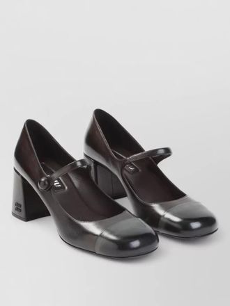 Miu Miu leather mary jane ballerina shoes