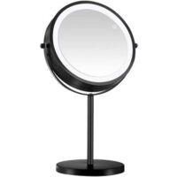 OEM Tocador Grande Iluminado, Giratorio Y Con Brillo Regulable (negro). - Crezuo