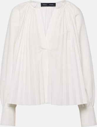 Proenza Schouler Monica cotton-blend poplin blouse