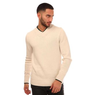 HUGO BOSS Heren Marzio-trui van scheerwol (Wit)