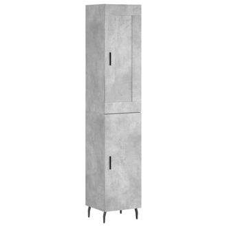 Berkfield Home Highboard Concrete Grey 34.5x34x180 cm Engineered Wood