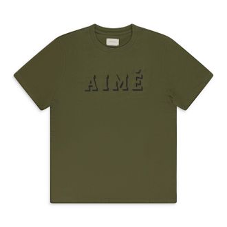 Aim&eacute; Leon Dore Green Shadow Logo T-Shirt