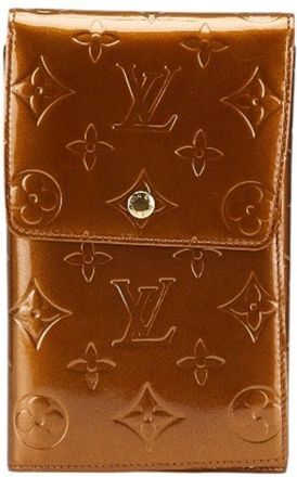 Louis Vuitton Bronze Brown Patent Leather Leather Pochette (Pre-Owned)