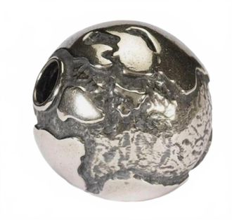 Trollbeads Womens Big Earth Bead Charm In Silver