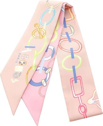 Hermès 2020s do re boucles ribbon scarf - Pink