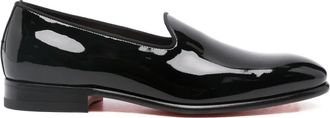 Santoni patent leather loafers - Black