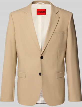 HUGO BOSS Slim Fit 2-Knopf-Sakko aus Woll-Mix Modell ARTI in Beige, Größe 102