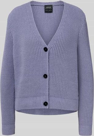 Marc Cain Regular Fit Strickjacke mit v-Ausschnitt in Lavender, Größe 34