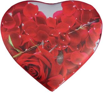 Trade Shop Trade Shop - Pouf Scatola Portaoggetti Puff Poggiapiedi A Forma Di Cuore In Ecopelle Rose