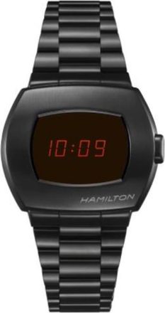 Hamilton PSR Digital Quartz Black Steel Mens Watch H52404130