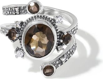 Tiramisu Silver Plated 3.17 Ct. Tw. Gemstone Statement Ring