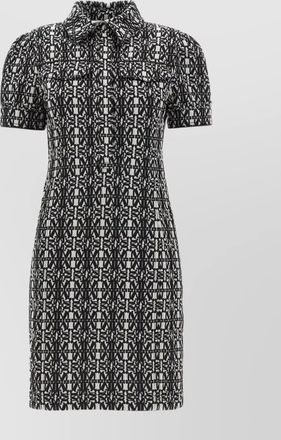 Max Mara structured geometric mini dress with textured fabric