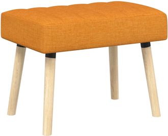vidaXL Banco Con Tapizado En Canal Amarillo Oscuro 60 X 40 X 45 Cm Vidaxl