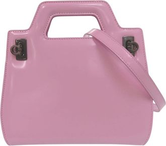 Ferragamo Pre-owned Ferragamo Micro Brushed Calfskin Wanda Top Handle Bag Ladies L8U5722JLIREFNFG