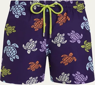 Vilebrequin Mens Tortues Micro-Perforated Ultra-Light Swim Trunks