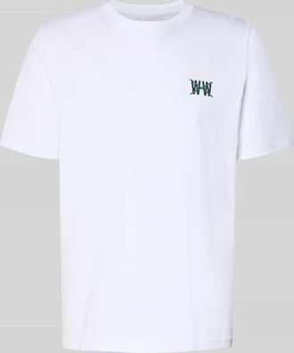 Wood Wood Regular Fit T-Shirt mit Logo-Print Modell Bobby in Weiss, Gr&ouml;&szlig;e XXL