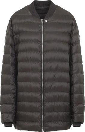 Moncler Flight Parka - Dames - Gewatteerde jassen - Grijs - M - Wol - Jassen