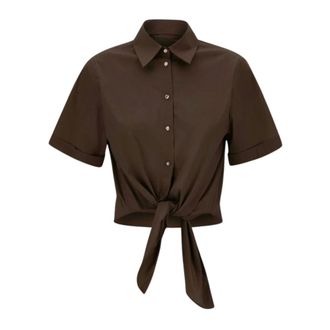 Liu Jo Dames, Blouses & Shirts, Bruin, Maat: M