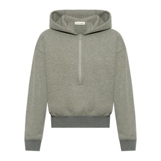 Fear of God Signature Classic Half Zip Hoodie - Dames - Vesten met rits - Grijs - XS - Katoen - Hoodies & sweatvesten