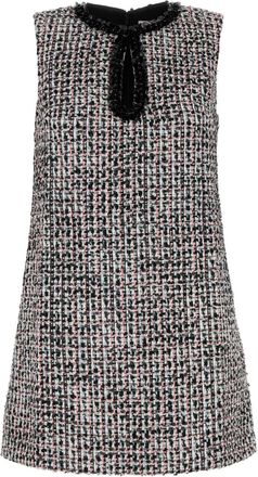 Self Portrait Multicolor Tweed Mini Dress