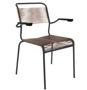 Schubiger M&ouml;bel Spaghetti-Stuhl S&auml;ntis mit Armlehnen