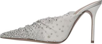 Gedebe Isha 105 Tulle Crystal Mule - Dames - Muiltjes - Grijs - 40 EU - Leer - Schoenen