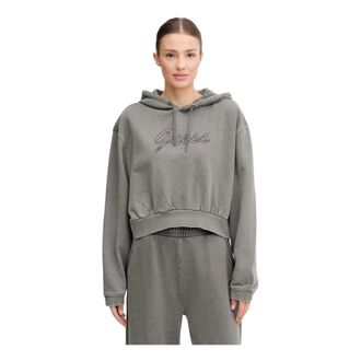 Guess Dames, Sweatshirts & Hoodies, Grijs, Maat: XL Katoen