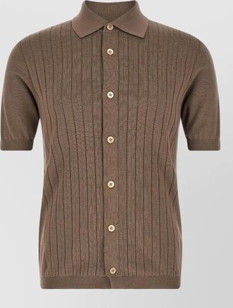Brunello Cucinelli ribbed polo shirt short sleeves