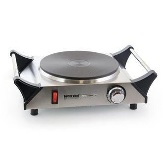 Better Chef Portable Stainless Steel Solid Element Single Electric Burner in Silver at Nordstrom