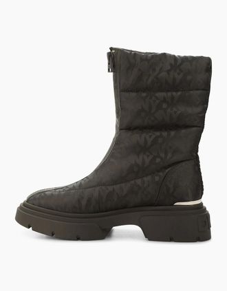 DKNY Womens Fiza Zip Up Winter Boots - Black - Size: 6.5