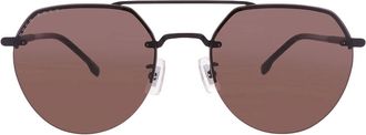 HUGO BOSS Brown Pilot Mens Sunglasses BOSS 1142/F/S 0003/70 59