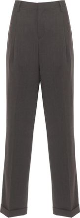 BRIGLIA 1949 Broeken, Dames, Bruin, M, Wol, Gekreukte broek