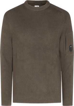 C.P. Company Logo Patch Cotton-Blend Sweater