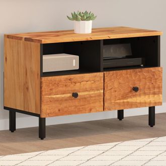vidaXL Vidaxl - Mueble De Tv Madera Maciza De Acacia 70x33x46 Cm