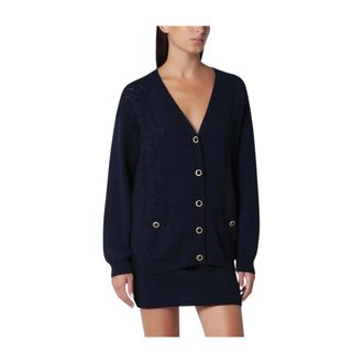 Alessandra Rich Dames, Truien, Blauw, Maat: XS