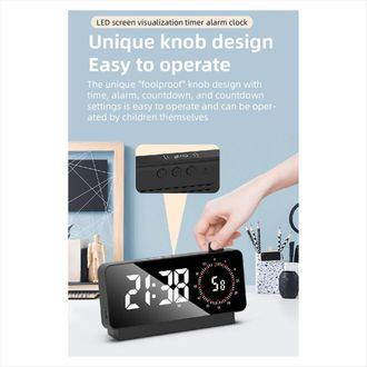 OEM Reloj Despertador Digital Con Temporizador, Term&oacute;metro Electr&oacute;nico De Mesilla